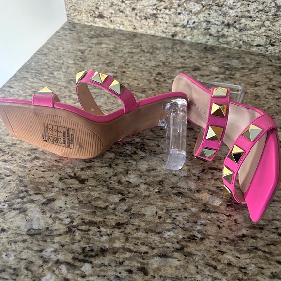Rampage Pink Studded Women's Sandals - Picture 4 of 8